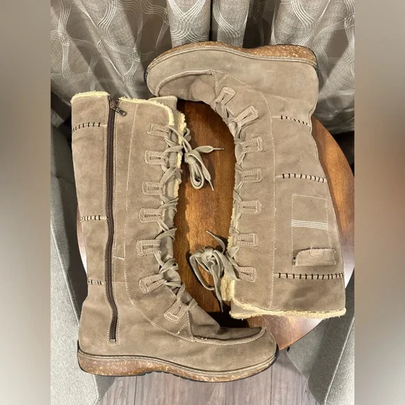 Timberland Women’s Tall Boot Granby Leather Sherpa Waterproof Boots, Size 10 - Picture 4 of 12